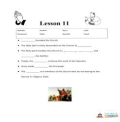 The Catholic Church - Fill-in-the-Blanks